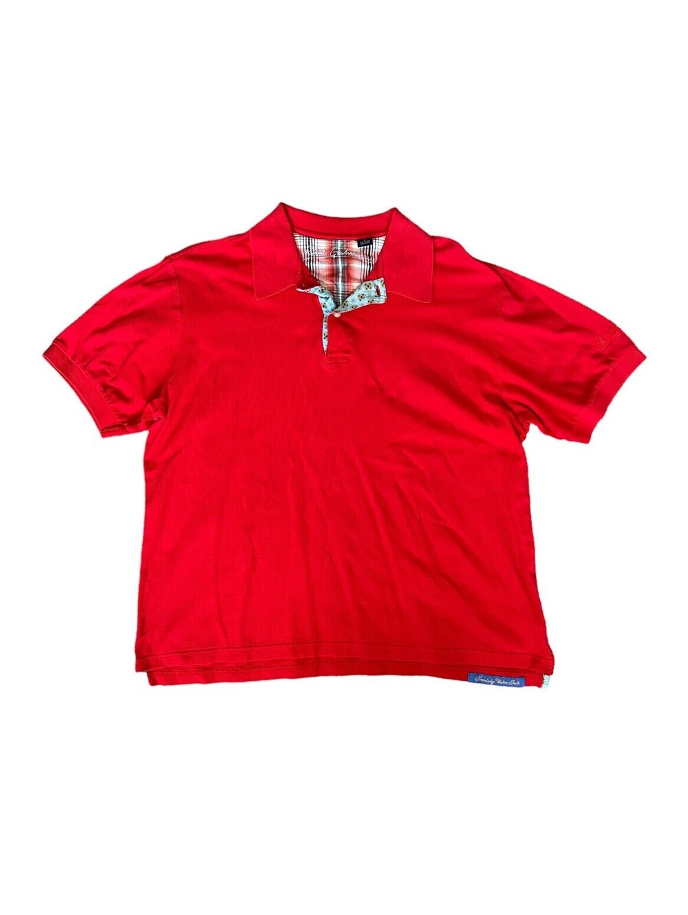 Robert Graham Polo Shirt Men’s Red Classic Fit Short Sleeves Golf Cotton Size XL